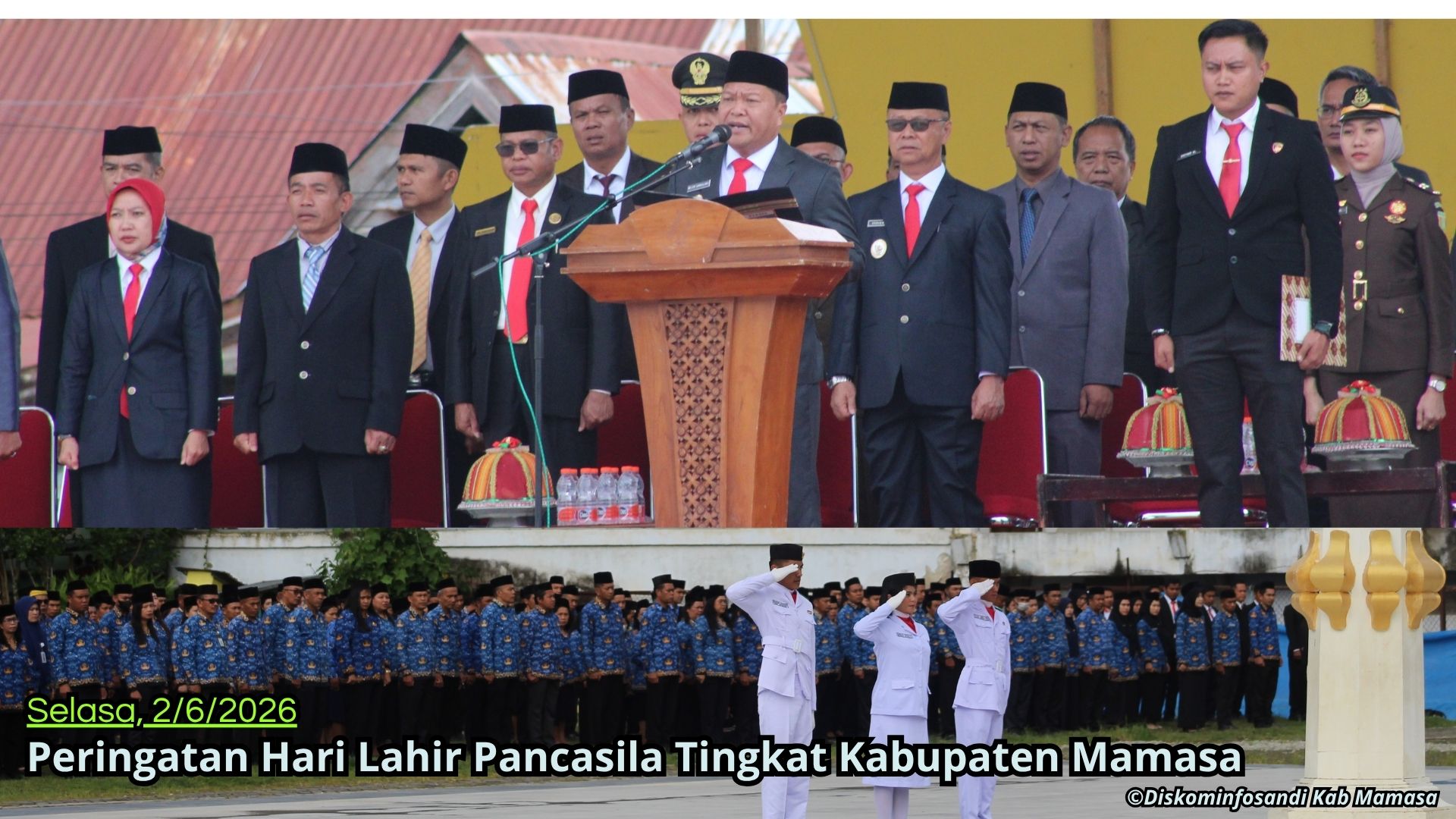Bupati Mamasa Mengajak Memaknai Nilai-nilai Pancasila Pada Peringatan Hari Lahir Pancasila
