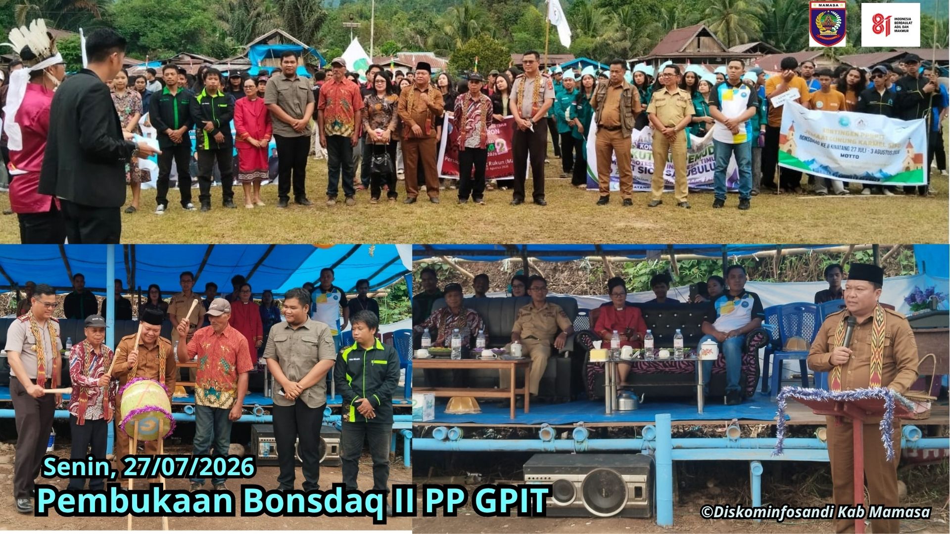 Pembukaan Bonsdaq II PP GPIT, Bupati Mamasa Ajak Pemuda Bijak Bermedia Sosial
